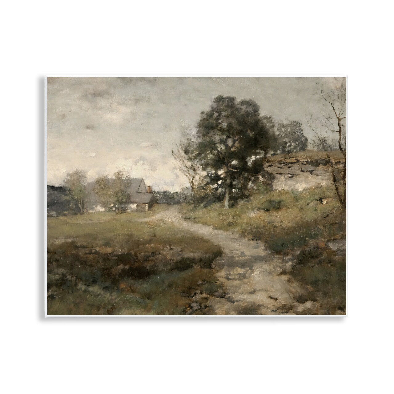 Stupell Industries Vintage Farmhouse Scenic Landscape Wall Plaque, design by Riley B